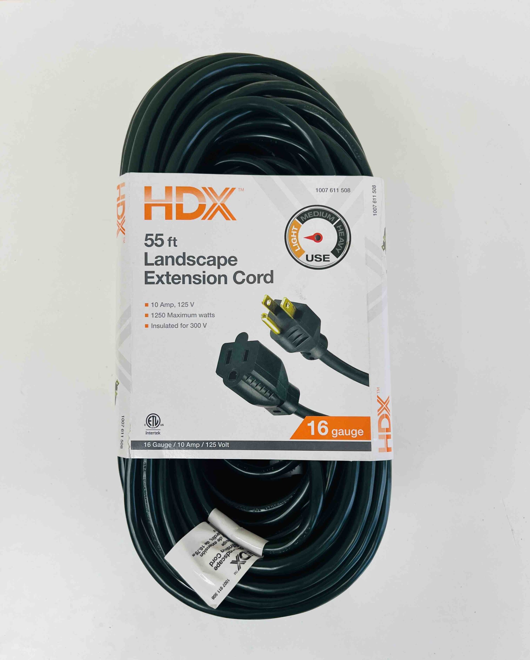 HDX 55-ft. 16/3-Pronged Light Duty Landscape Extension Cord